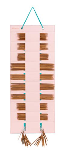 Hanging Knitting Needles Storage Organizer, Up to 14 Inch Rolling Knitting Needles Holder Case for Circular and Straight Knitting Needles, (Pink) Hanging Knitting Needles Storage Organizer, Up to 14 Inch Rolling Knitting Needles Holder Case for Circular and Straight Knitting Needles, (Pink)