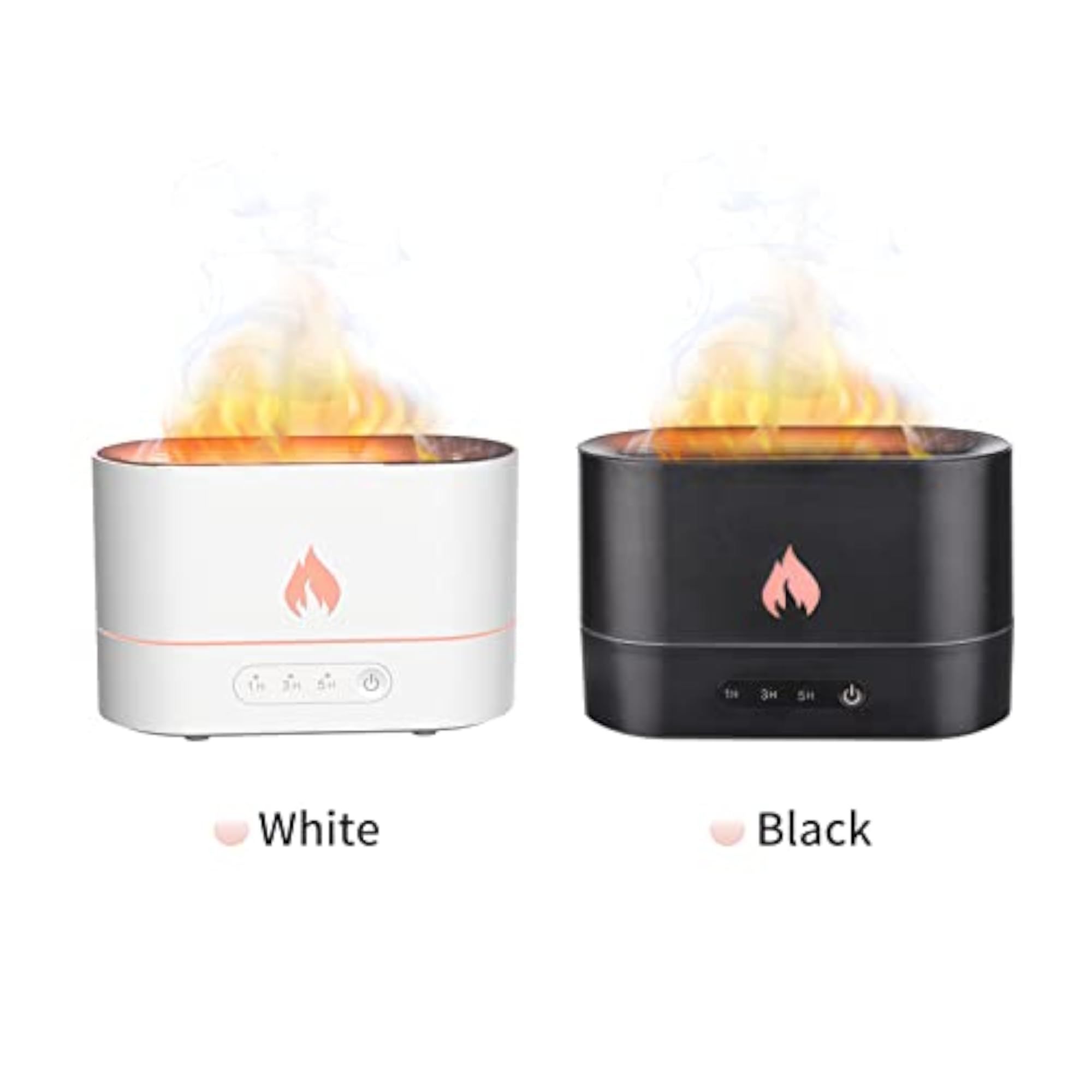EXCLUZO 250mL Simulation Flame Mist Humidifier with Night Light