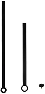 Rayher 69244576 Clock Hands Modern Black 88 mm/117 mm + Cover Cap 1 Piece, Normal, Natural