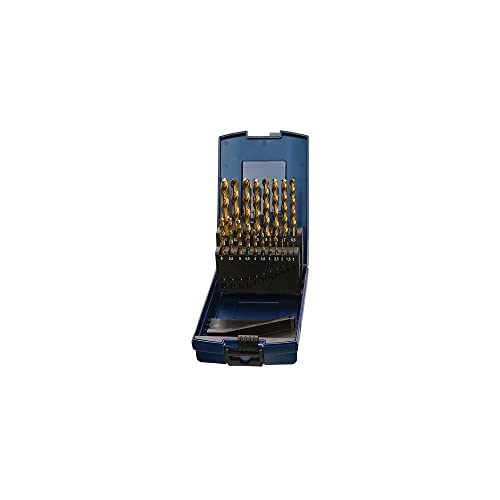 Promat Spiralbohrer-Set HSS-TiN DIN 338 Typ N, Ø 1–13 x 0,5 mm, 25-teilig
