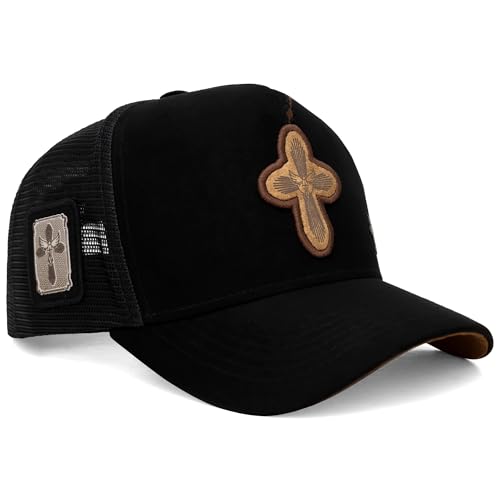 Image of Sacudido's | Trucker Cap Cross Rosary | Snapback Hats, Adjustable, Unisex, Faith