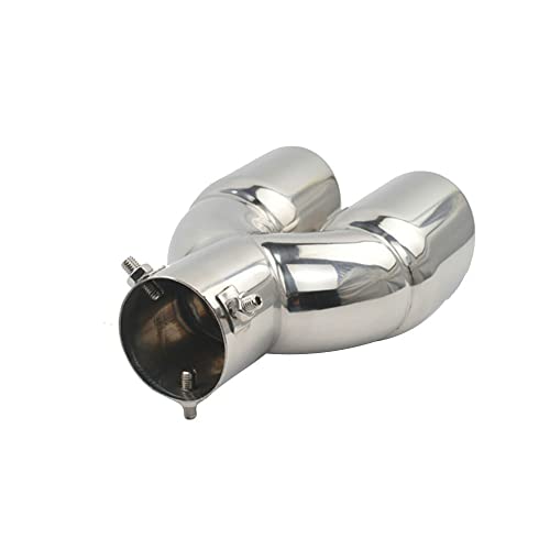 Cola de escape doble cromada de 63mm para transformar el diseño de tu coche 6