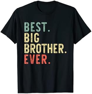 Best Big Brother Ever Family Funny Vintage Retro T-Shirt