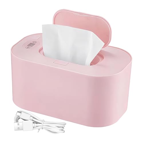 USB Wipes Heater - Temperature-Controlled Dispenser, Compact Warm Wipes Device, LED Display Portable Warmer, Convenient Hygiene 