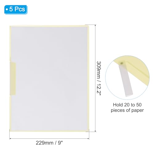 PATIKIL Plastic Folders with Mid-Side Swing Clip - Image 2