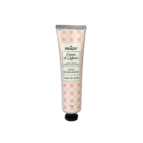 Prady - Crema de Manos Tacto de Seda - Rosa de Bulgaria - Unisex - 35 g - Hidratación Suave y Aroma Floral Elegante - Una Unidad Individual