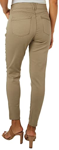 Democracy Womens 28 in. Ab-Tech Elastic Waist Jeans 4 Light Brown2