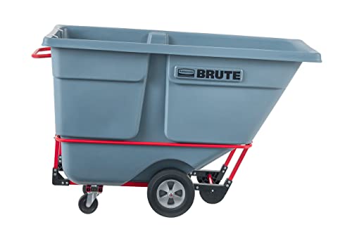 Image of Rubbermaid Brute Tilt Dump Truck /Trash Cart /Garbage Collection /Recycling 1 Cubic Yard Standard Duty 1250 lbs. Gray Distribution Centers /Warehouse /Manufacturing /Stadiums