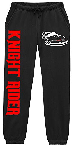 UGLYSHIRT Knight Rider Herren Jogginghose | Kitt Michael Hasselhoff Hose 80er Kult | Schwarz (XXL)