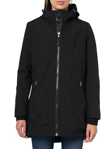 Calvin Klein Womens Hooded Zip Front Long Sleeve Puffer