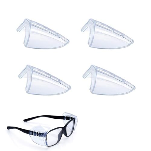 2 Paar seitenschutz für brillen, Windschutz Brille, Seitenschutz Für Brillen, Sonnenbrille Seitenschutz, Brillenschutz, Schutzbrille Mit Seitenschutz, Für Kleine Bis Mittlere Brillen