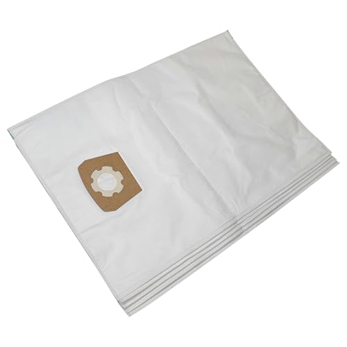 vhbw 5x Bolsa aspiradora compatible con Kärcher NT 35/1 Tact BS, NT 35/1 Tact Te aspiradora - vellón micro, capacidad de 30 l, 33 cm x 27 cm, blanco