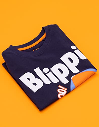 Blippi T-Shirt Kids Boys Toddlers Cartoon Navy Short Sleeve Top3