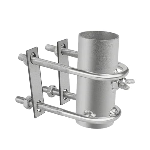 Bvizyelck Soporte para sombrilla para barandilla de cubierta, soporte de montaje de sombrilla para barandilla, soporte portátil ajustable, clip de poste de base para playa, camping, patio,