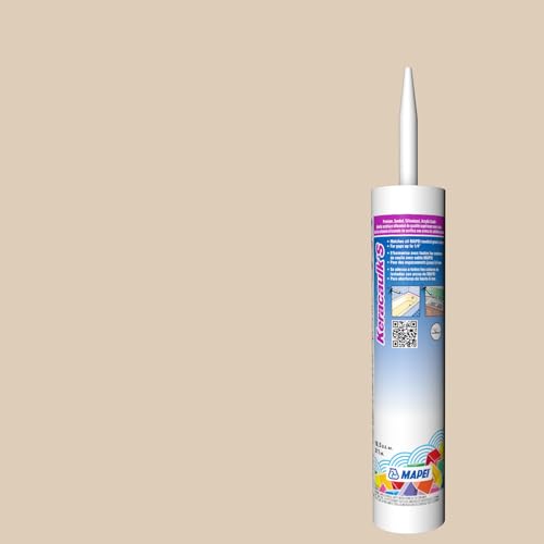 Image of Mapei Keracaulk S Premium, Paintable, Sanded, Siliconized Acrylic Caulk, Expertly Formulated to Match Grout Colors, 10 oz., 5049 Light Almond- Sanded