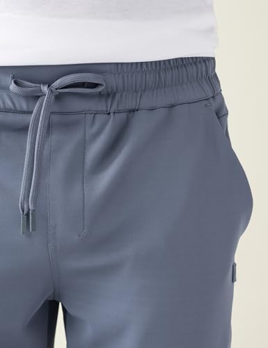 Image of DAMENSCH Men Mid Rise Regular Fit Cotton Blend Solid Moisture Wicking Antimicrobial Zipper Pocket Super Comfortable Baby Terry Lounge Joggers