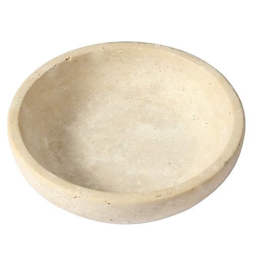 Dendrovia Marble Bowl Decorative, 7.8’’ Entryway Travertine Bowl For Keys