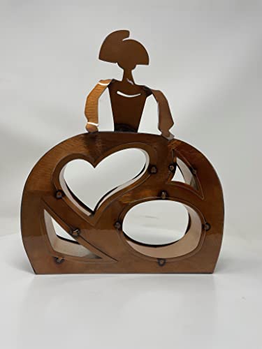 FORJASPORT Escultura Figura Menina Siglo XXI en forja Acabado Cobre Cristal para la Decoracion del...