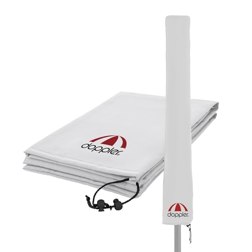 Doppler Gartenschirm Hülle Jack für Mittelmast-Schirm I Schutzhülle für Sonnenschirm mit max. Durchmesser 350cm I witterungsbeständige Schirmabdeckung mit Reißverschluss & Bedienstab
