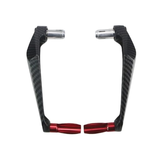 Levier d'embrayage frein moto rouge pour guidon 22mm avec protege-main