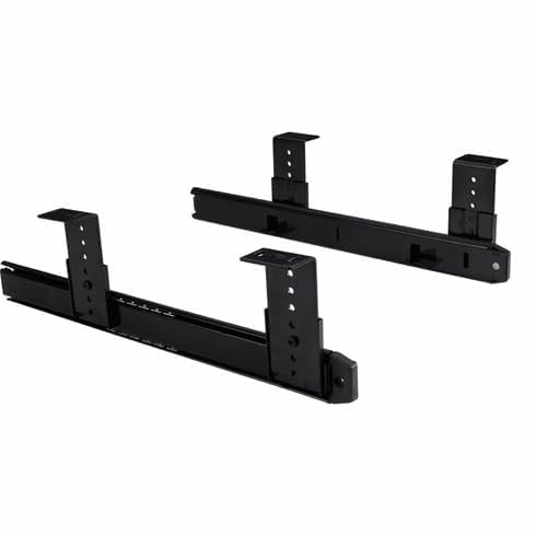 Image of Bosney Keyboard Tray Channel Black 350 mm Pack of 3 Durable Smooth Sliding Rail Set for Keyboard Support Strong Metal Construction for Easy Installation Under Desk Keyboard Tray Mounting