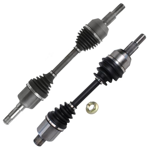 Image of Detroit Axle - Front 2pc CV Axles for 2005-2006 Chevrolet Equinox, 2006 Pontiac Torrent, 2 CV Axle Shafts Assembly Replacement