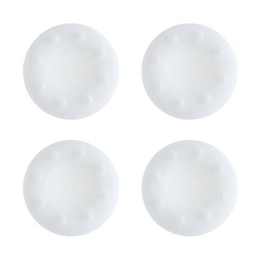 TCOS TECH Silicone Key Protector Thumb Grips Anti-Slip Silicone Cap Cover for PS5 PS4 PS3 Xbox Series X / Series S Xbox One Xbox 360 Controller (4 Pcs) (White)