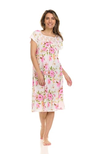 Image of Womens Nightgowns Sleepwear Soft Pajama Dress Nightshirts