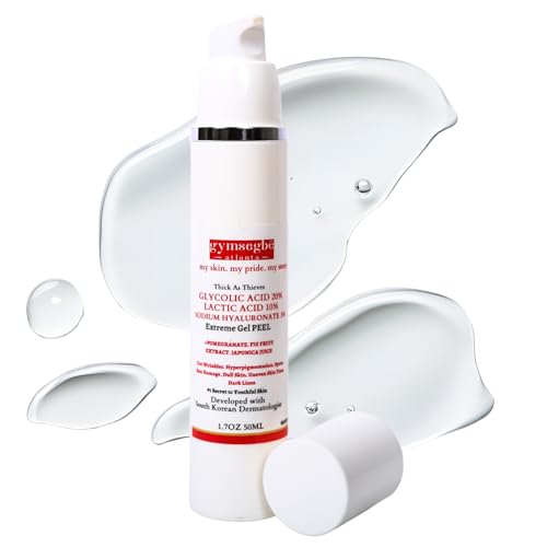 gymsegbë Thick as Thieves Glycolic + Lactic Peel 20%/10% AHA with 3% Hyaluronic — Professional Resurfacing Exfoliant for Texture, Pores & Dark Spots, Fragrance-Free, Sensitive-Skin Aligned (60ml)