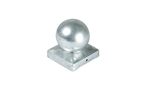 MEIN GARTEN VERSAND 10 x Pfostenkappe/Pfostenabdeckung 9 x 9 cm Kugel aus Stahl, verzinkt im günstigen Aktionsset Cover