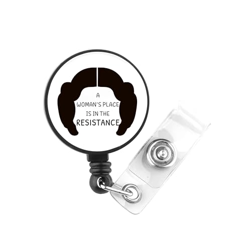 PLITI Feminism Gift Women Empowerment Gift A Woman's Place is in The Resistance Feminist Badge Reel for Nurse Doctor (Place Resistance badgeU)