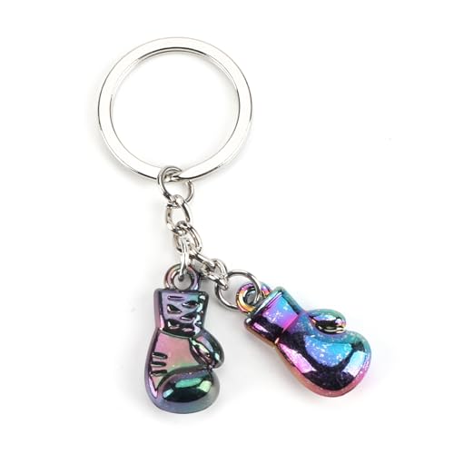 MUCOOS Schlüsselanhänger Mit Boxhandschuhen, Bunter Schlüsselanhänger Mit 2 Boxhandschuhen, Geschenke Für Boxliebhaber, Geschenke Für Sportliebhaber, Geschenke Für Frauen, Geschenke Für Den Freund