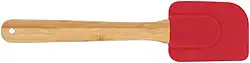 Mor - Espátula Reta Silicone e Bamboo Vermelha