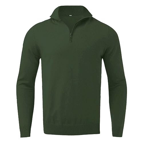 Pull homme régulateur thermique en maille de laine avec demi-zip - 3