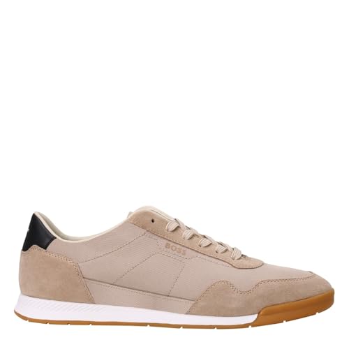 Image of BOSS Men's Titanium SL sdtxny Trainers Made of Various Materials with Suede Details and Lacing Size