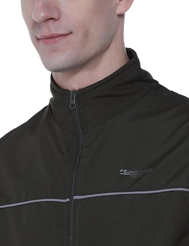 Image of Qube By Fort Collins Men's Lightweight Jacket - Full Zip Casual Jacket for Men | Stylish High Neck Sporty Jacket with Zip Pockets for Spring, Autumn, Travel & Daily Wear