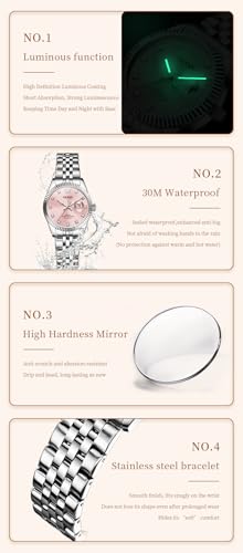 Image of OLEVS Gold Watches for Women Original Luxury Small Square Diamond Wrist Watch Analog Quartz Stainless Steel Waterproof Stylish Ladies Watch Date