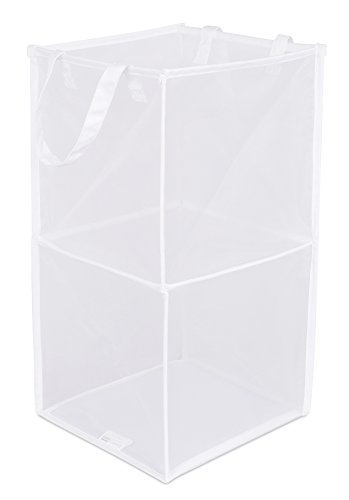 BIRDROCK HOME Pop-Up Magic Hamper - Collapsible Mesh Laundry Hamper - Square