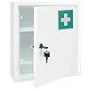 Homespired® Emergency First Aid Medical Cabinet Stainless Steel, Wall Mountable (Includes Mounting Screws), Lockable…