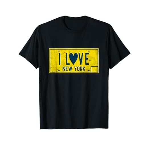 I Love NY Manhattan Retro New York License Plate T-Shirt