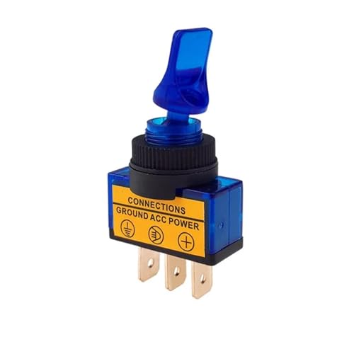 Interrupteur à bascule ASW-14D 12V 20A bleu pour trou de 12mm lot de 4 pièces