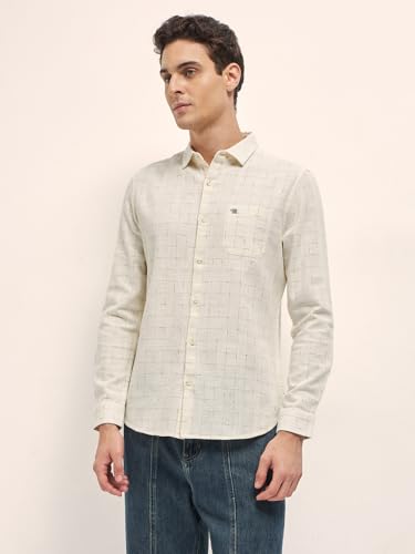 Image of THE BEAR HOUSE Men's Cotton Checked Slim Fit Shirt