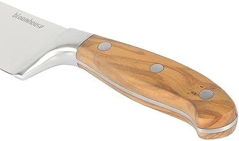 Bloomhouse - Two Time Oprah's Favorite Things Winner - 8-Inch Chef's Knife – German Stainless Steel Blade with Forged Italian Olive Wood Handle, Full Tang Kitchen Knife for Slicing, Dicing & Chopping - Thumbnail 3
