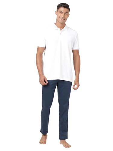 Image of Jockey IM26 Men's Super Combed Cotton Rich Elastane Stretch Woven Fabric Slim Fit All Day Pants with Side Pockets
