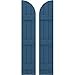 Ekena Millwork ARW401BQ311X66HBH Americraft Three 3 Exterior Real Wood Joined Board-n-Batten Shutters w/Arch Top (Per Pair), 10 1/2"W x 66"H, Sojourn Blue