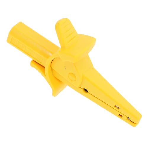 HEALEEP Pluma Multímetro De Cocodrilo Pinza Amperimétrica Aislada Abrazadera De Cocodrilo Prueba De Pinza De Cocodrilo Clip De Prueba Aislado Yellow El Plastico