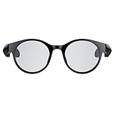 Razer Anzu Smart Glasses Round (S/Mサイズ) ワイヤレスオーディオ スマートグラス 60ms 低レイテンシー Bluetooth 接続 5時間バッテリー持続 オープンイヤー IPX4 防滴仕様 タッチ対応/音声アシスタント 2種類レンズ付(ブルーライト & サングラスレンズ) 【日本正規代理店保証品】 RZ82-03630800-R3M1 ブラック