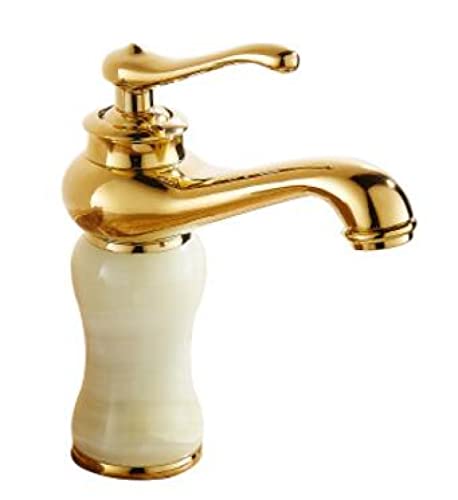 Robinet mélangeur lavabo anti-corrosion en laiton robuste avec eau chaude froid