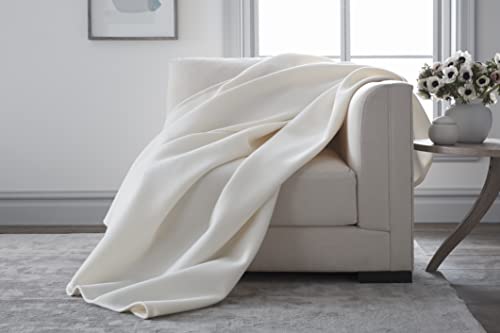 Vellux 1B07048 Original Insulating Core Hotel Style Solid Blanket Machine Washable Soft Cozy Warm Thermal Durable Pet Friendly All Seasons Layering Bed Sofa Blankets, Twin, Ivory #TOP6