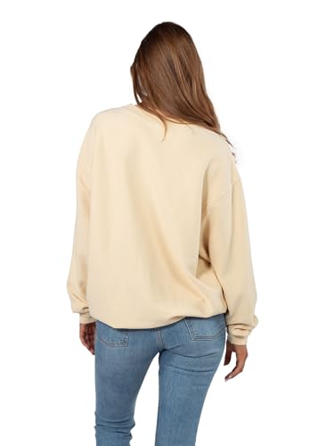 Sudadera beige mujer con cordón ajustable talla L estilo deportivo 3